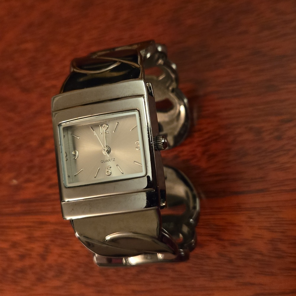 Silver Rectangular Face Watch - image 1